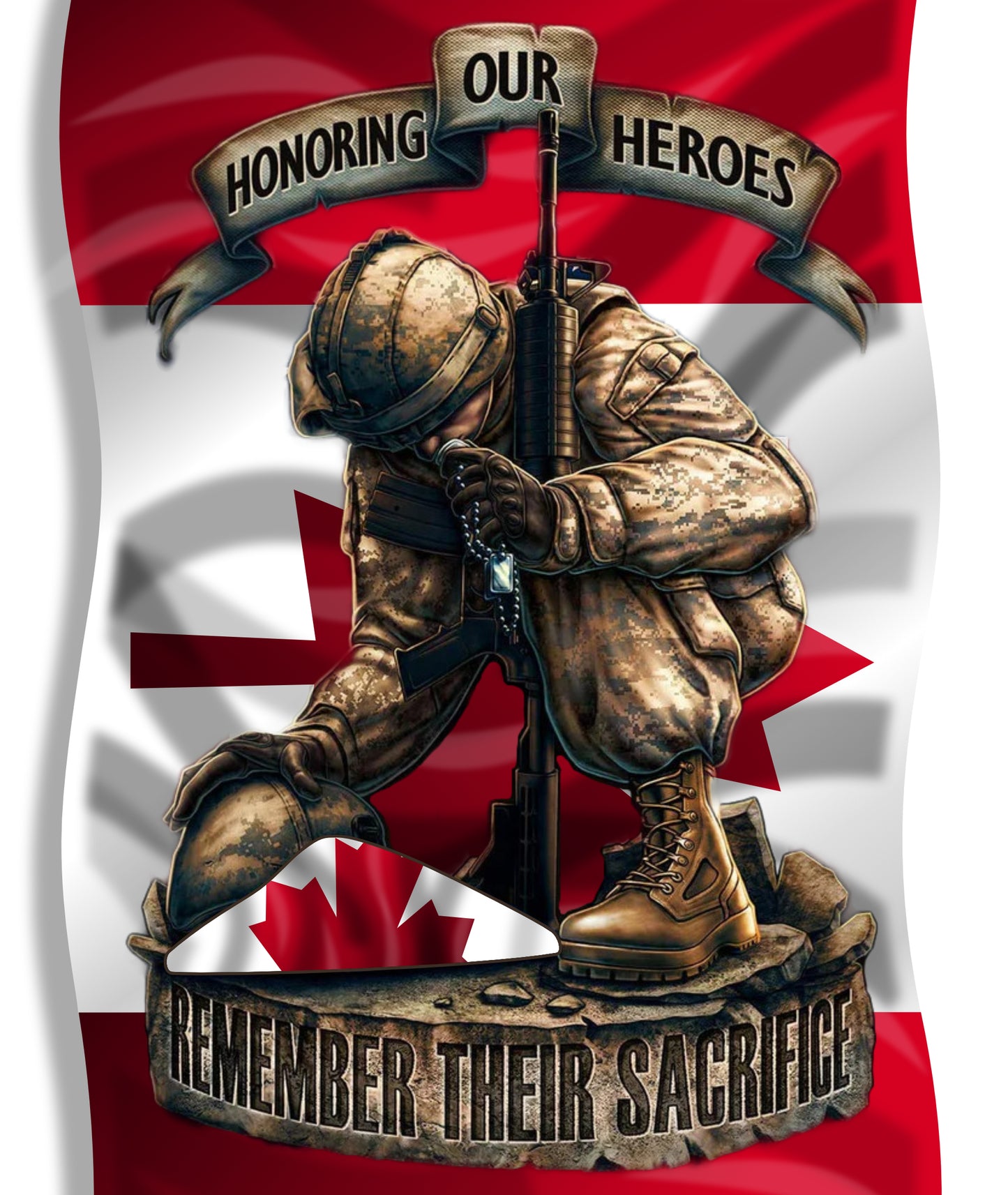 Honoring Our Heroes - Remember Their Sacrifice Canadian Flag (3'x5')