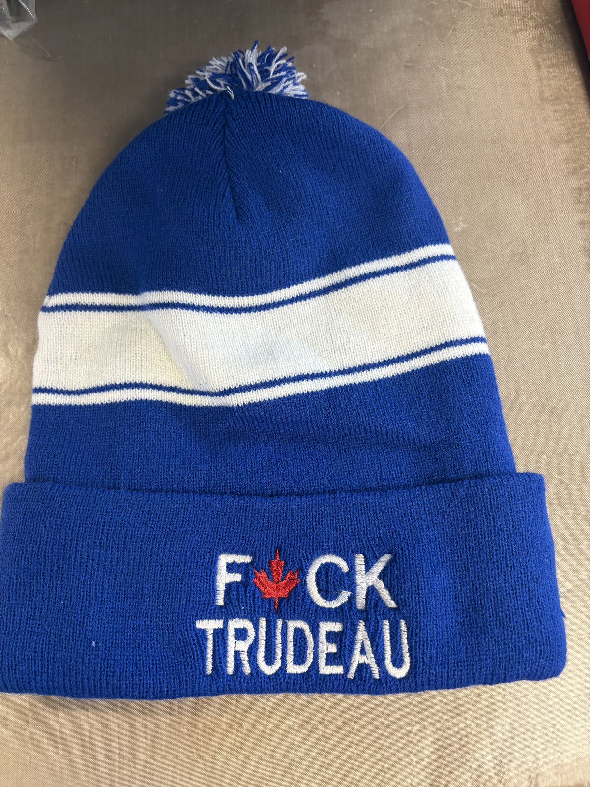 F*CK Trudeau Winter Toques with Pom Pom