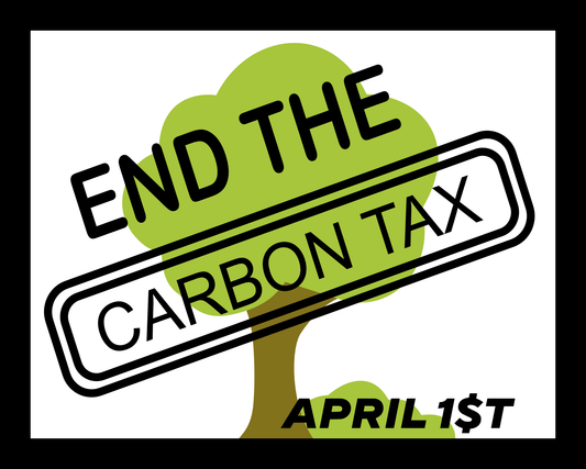 End The Carbon Tax Black Border Sign