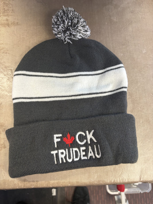 F*CK Trudeau Winter Toques with Pom Pom
