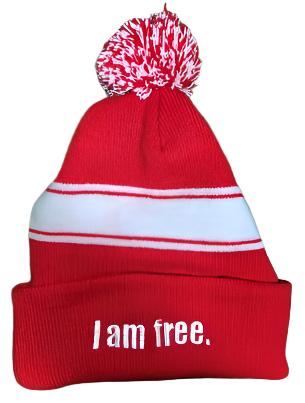 I Am Free Toques with Pom Pom