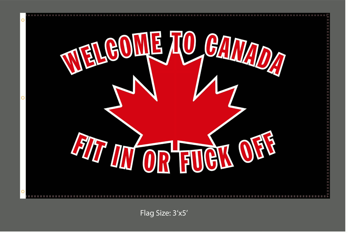 Welcome To Canada Flag