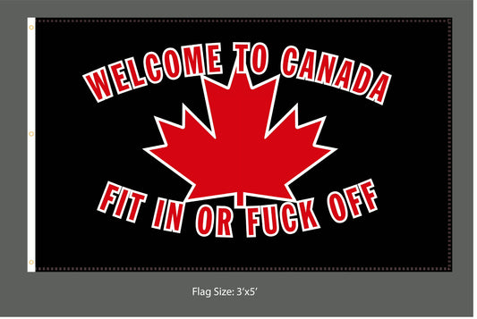 Welcome To Canada Flag